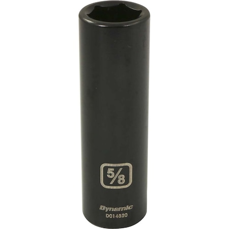 Dynamic 1/2" Drive Deep Socket, Black Phosphate, Tools 1/2" Drive 6 Point SAE, 5/8" Deep Length D014520